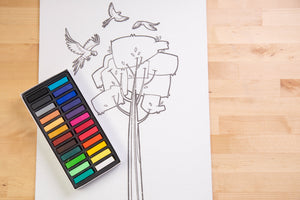 Superheroes coloring canvas + Watercolor Paint Pack